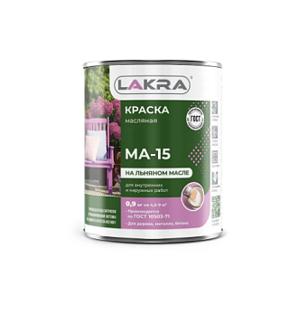 Краска масляная МА-15 0,9кг зеленая ЛАКРА