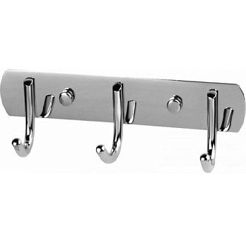 Крючок-вешалка на планке(3крючка) нерж. "Рыжий кот"