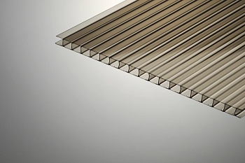 Поликарбонат сотовый 2,1х12м т. 8мм бронза