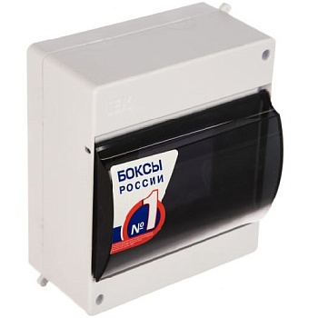 Бокс ОП 6мод. прозр.крышка IP30