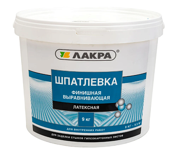 Шпатлевка латексная 9кг Лакра