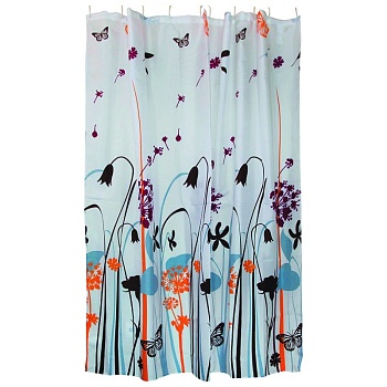 Штора для ванной 180*180см полиэстер  "Рыжий кот" SC-PE-10