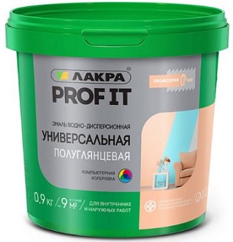 краска эмаль универс. 2,5кг база А полуглянц. PROF IT