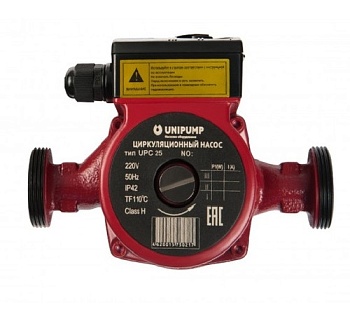 Насос циркуляционный Unipump UРC 25/60 гайки 1" (6м, 3,8м3/ч, 100Вт,130мм)