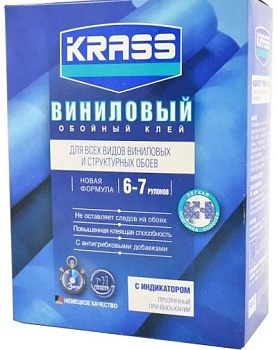 Клей обойный Krass виниловый 200г. Россия