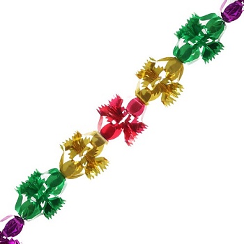 Гирлянда-растяжка 15х15х150см ПВХ, многоцвет, "Фонарики", MYH-068