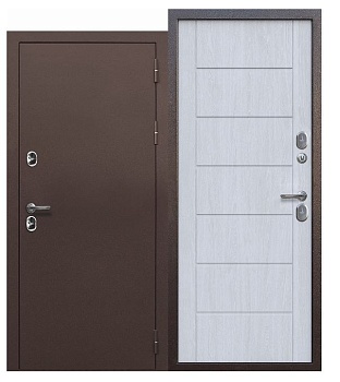 Дверь стальная ISOTERMA (с терморазрывом) мед. ант./милки 86R