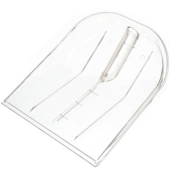 Лопата снеговая ПОЛИКАРБОНАТ 380*340мм Прозр б/чер