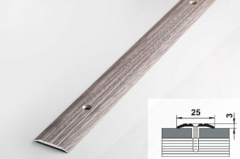 Порог стык ПС-03 ДУБ дымчатый 1,8м Н37мм 045