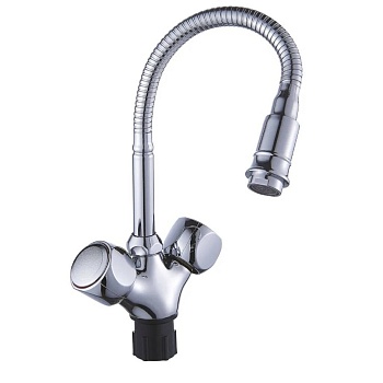 Смесительд/кухни Антей ,с маховик., гибкий излив. креп.гайка Луна