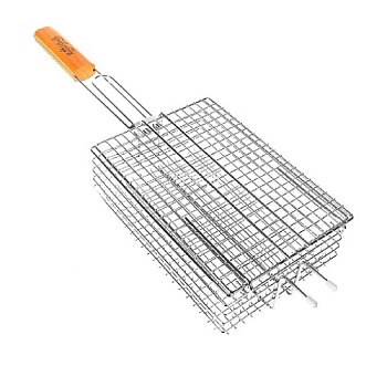 Решетка-гриль глубокая для мелких кусочков со съемной крышкой 25х18cm, ROYALGRILL