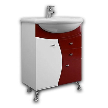 Тумба "Стэп 10" Бордо с ящ., под умыв. "Верона 60"