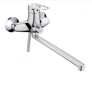 Смеситель для ванны FRAP-2204 L-нос 40см латунь