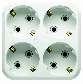 Разветвитель 4 гнезда с/з 16А Makel