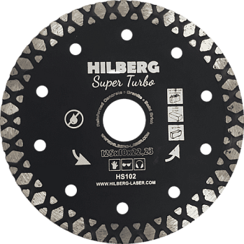 Диск алмазный 230*22,23*10 Hilberg Super Turbo