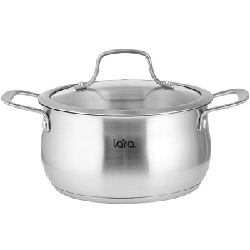 Кастрюля LARA LR02-354 ПРОВАНС 24x12см 5.4л, индукционное дно, крышка
