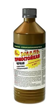 Краска ЭМАЛЬ ТЕРМОСТОЙКАЯ "НОВБЫТХИМ" ЧЕРНАЯ 0,5Л 