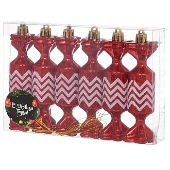 Набор шаров 6шт 11см красный SYQC-0119121R