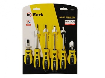Набор отверток 6шт (РН1,РН2,SL6, SL5, SL6) InWork