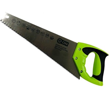 Ножовка по дер. 400мм заклаленный зуб, двухсторонняя заточка ON