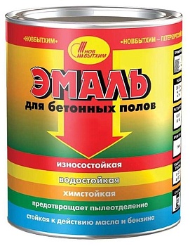 Краска Эмаль для бетонных полов темно-красная 20 л  НОВБЫТХИМ