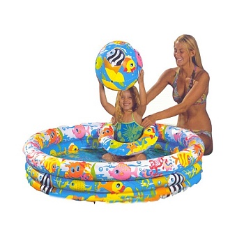Бассейн INTEX 132*28м аквариум от 3лет 59431