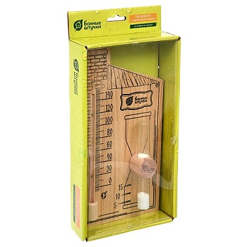 Термометр с песочн.часами 27,8/14 д/бани и саун