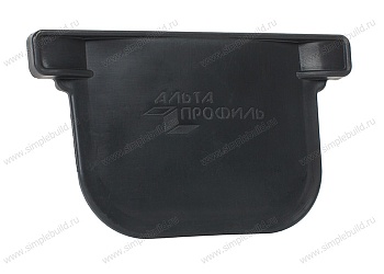 Торцевая заглушка канала 60 (черная) 142*8*17мм