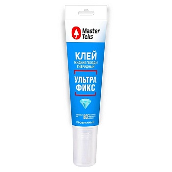 Клей гибридный ультрафикс MasterTeks Profimaster, 80 мл, прозрачный