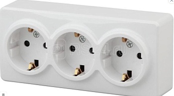 Розетка 3-м ОП  16А