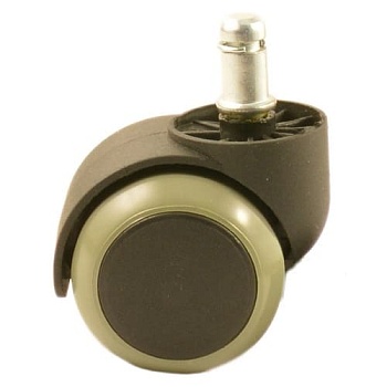 Опора колесная штырь М11 50мм обрезин.черн. пластик и серая резина