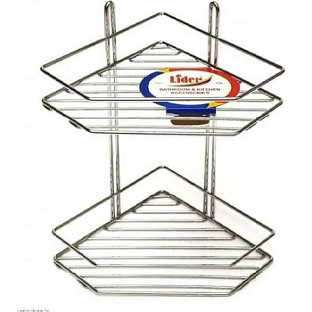 Полка угловая 2-х ярусная трапеция