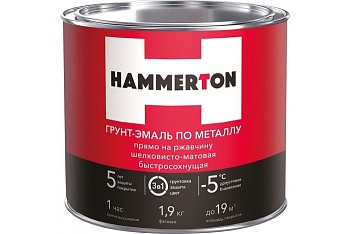 Грунт-эмаль 3в1 Hammerton 1,9л. черная
