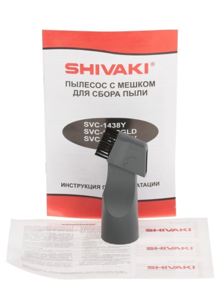 5. Пылесос SHIVAKI SVC-1438 GLD 1400Вт,2,5л,телескопическая трубка
