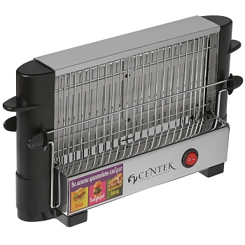 Тостер Centek СТ-1424 (нерж) 750 Вт, 4 тоста, внешний зажим для всех видов хлеба