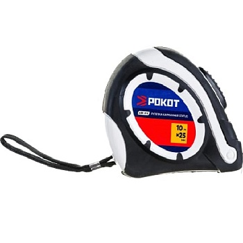 Рулетка 10м/25мм карманная автостоп