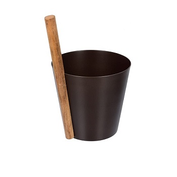 Бадья из алюминия 5 л, коричневая "Банные штучки"