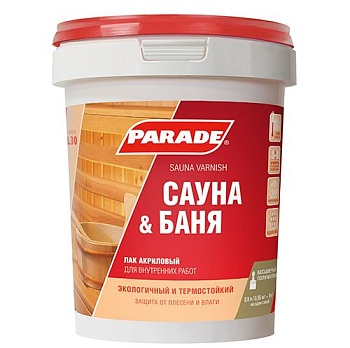 Лак для саун акриловый 2,5л L30 PARADE