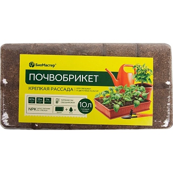 Почвобрикет Крепкая рассада 10л