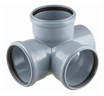 Крестовина ПНД 110/110/50 *90 двухплос. лев.