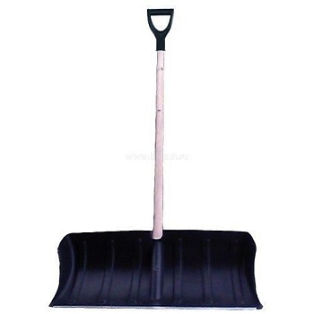 Лопата-движок 600*300 мм с ал. пл., с алюм. чер.и V-ручкой