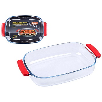 Форма для запекания MALLONY FELICITA, 2л, ;жаропрочное стекло, силикон.накладки на ручки 108336