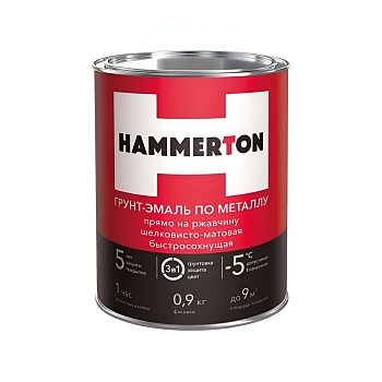 Грунт-эмаль 3в1 Hammerton 0,9л.зеленая