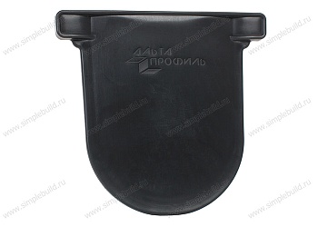 Торцевая заглушка канала 110 (черная) 142*130*17мм