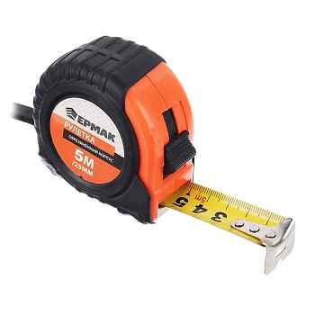 Рулетка 5м/25мм обрезиненный корпус