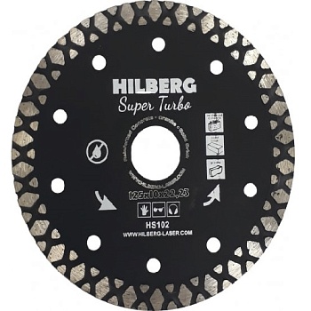 Диск алмазный 125*22,23*10 Hilberg Super Turbo