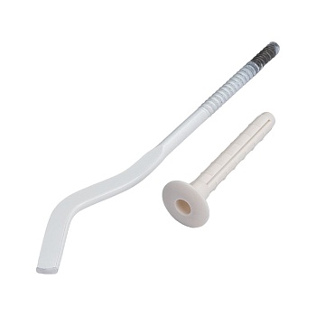 Кронштейн для радиатора с дюбелем 9мм белый