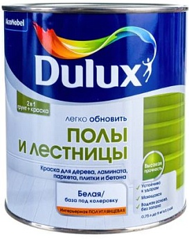 Краска DULUX ПОЛЫ И ЛЕСТНИЦЫ 0,75 полуглянц. BW