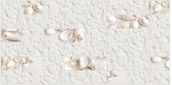 Панель ПВХ ГРЕЙС 955*480 плитка Белая ракушка