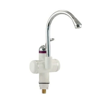 Кран-водонагреватель проточн. BEF-001 Unipamp (3000вт) бел пласт.высок излив